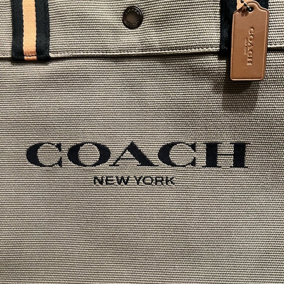Coach Gray Tote Bag with Black Accents - Picture 7 of 8